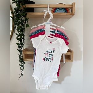 4 piece baby girls onesies